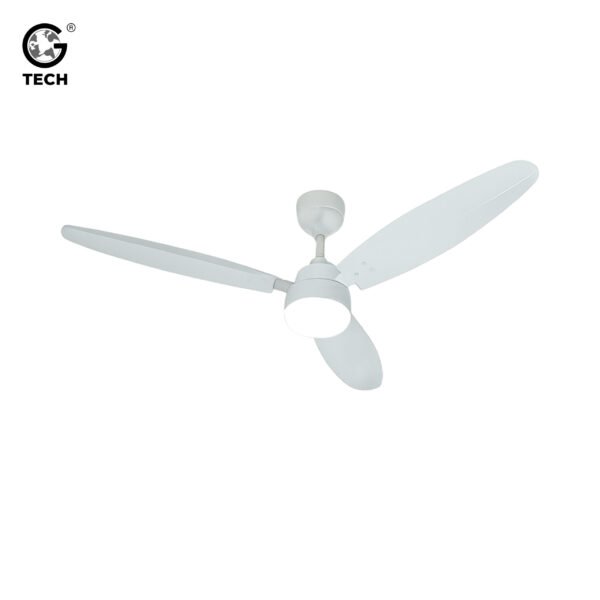 Elegant White BLDC Ceiling Fan with LED | Advanced Remote & Dual Mode
