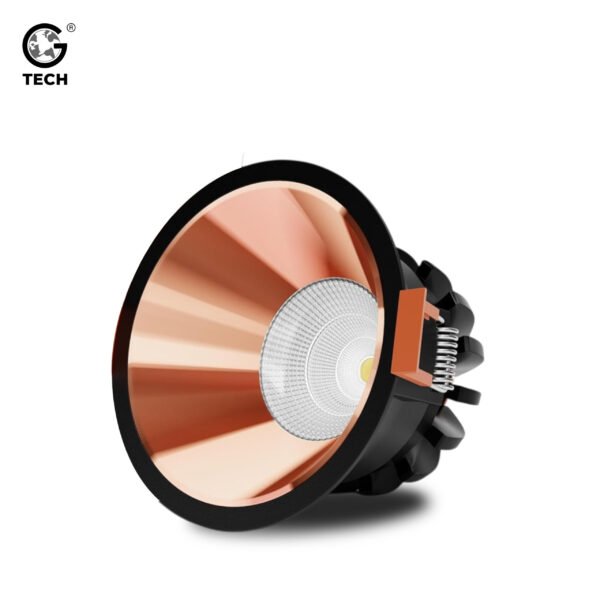 Premium COB Downlight | Elegant Rose Gold Reflector, High-Performance LED
