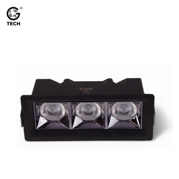 Linear Light Black Reflector | Rectangular Anti-Glare, Aluminum body